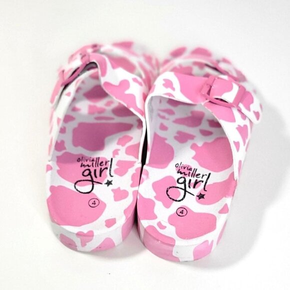 Girls' Olivia Miller Little Kid & Big Kid Moo Pink Footbed Sandals Size 4 - Picture 7 of 12